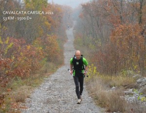 Durante la Cavalcata Carsica, gara non gara di trail running sul Carso di 53 km