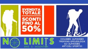 No Limits di Tolmezzo: svendita totale con sconti del 50%